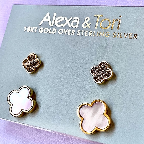 ❌SOLD❌ Alexa & Tori 18K Sterling Silver Earrings - Picture 9 of 12